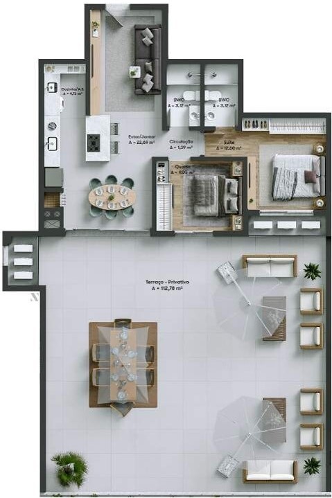 Planta 16 - 2 dorm 186 87m - garden