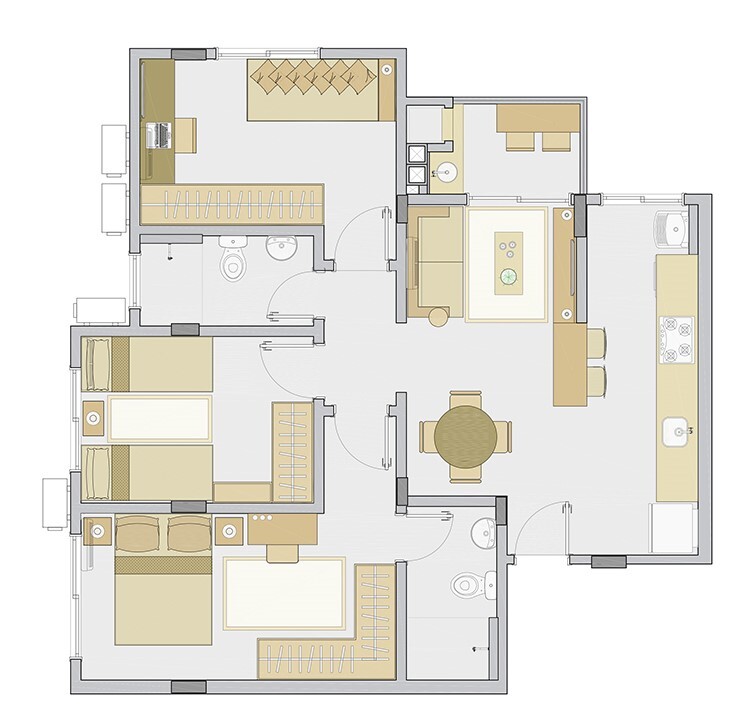 Planta 04 - 3 dorm 69,96m