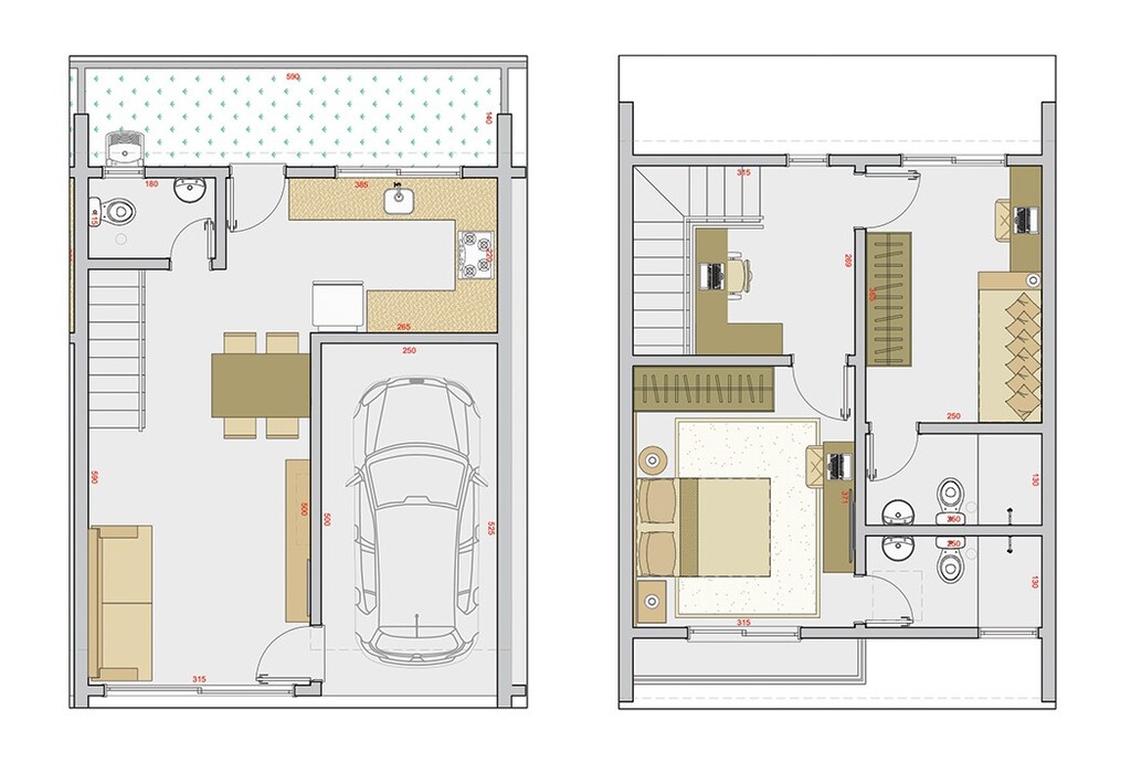 Planta 01 - 2 dorm 95m