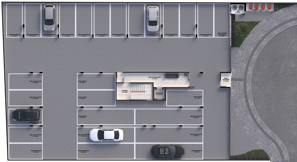 Pavimento garagem